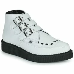 TUK - POINTED CREEPER 3 BUCKLE BOOT Blanc
