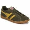 Gola - EQUIPE SUEDE Kaki / Jaune -DC shoes shop 21317650 500 A