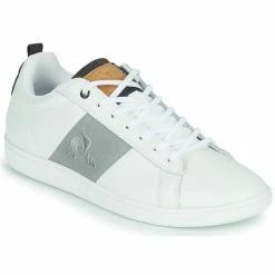 Le Coq Sportif - COURTCLASSIC BLACK JEAN Blanc / Gris