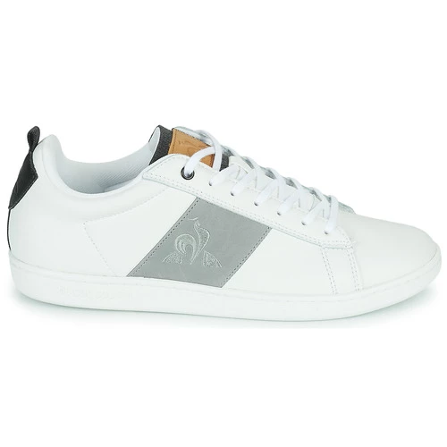 Le Coq Sportif - COURTCLASSIC BLACK JEAN Blanc / Gris 4 Le Coq Sportif - COURTCLASSIC BLACK JEAN Blanc / Gris – Image 2