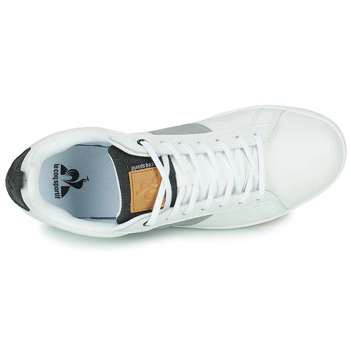 Le Coq Sportif - COURTCLASSIC BLACK JEAN Blanc / Gris 8 Le Coq Sportif - COURTCLASSIC BLACK JEAN Blanc / Gris – Image 6