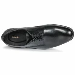 Clarks - GILMORE Black Leather -DC shoes shop 8058515 500 F